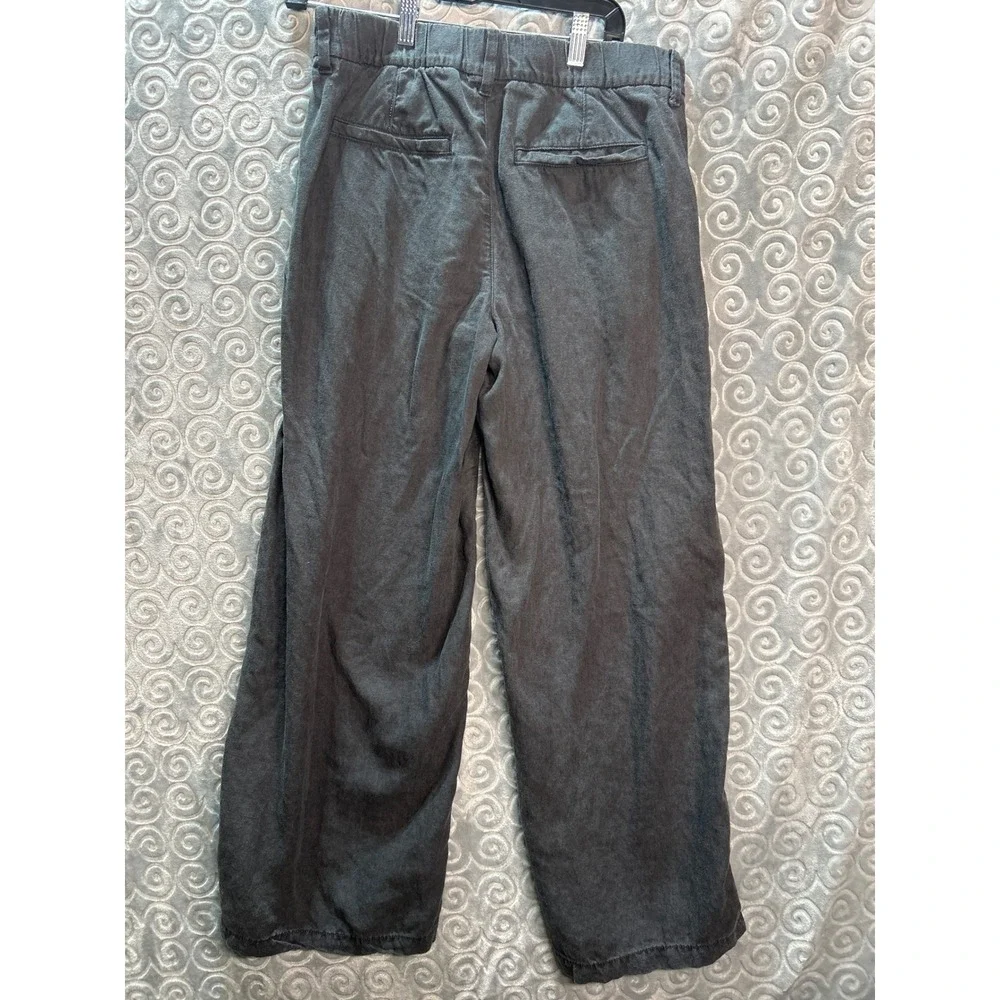 American Eagle Womens Gray Linen Blend Wide Leg‎ Casual Pants Size 8 - Picture 7 of 7